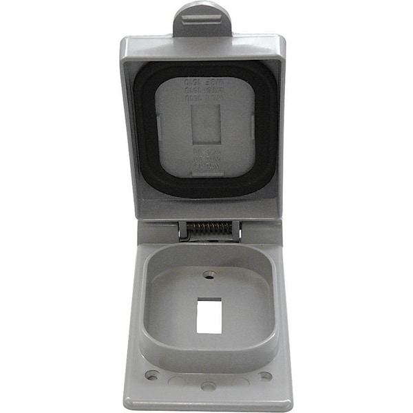 Abb Cantex Rectangle PVC 1 gang 5 in. H X 2-7/8 in. W Toggle Cover - 5133361B