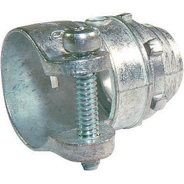 Gampak Conduit Fitting Connector, Push-On, Die Cast Zinc, Red - 49408