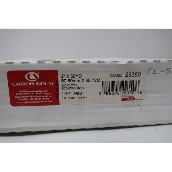 Rol de tela económica Carborundum 2 pulgadas x 50 yardas Otros abrasivos - 29350