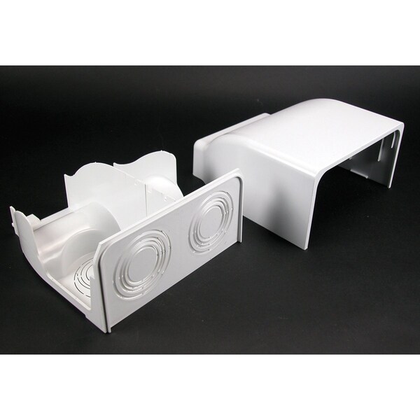 Wiremold Radiused Divided Ent Cap Fittng, Ivry, PVC - 5410DFO