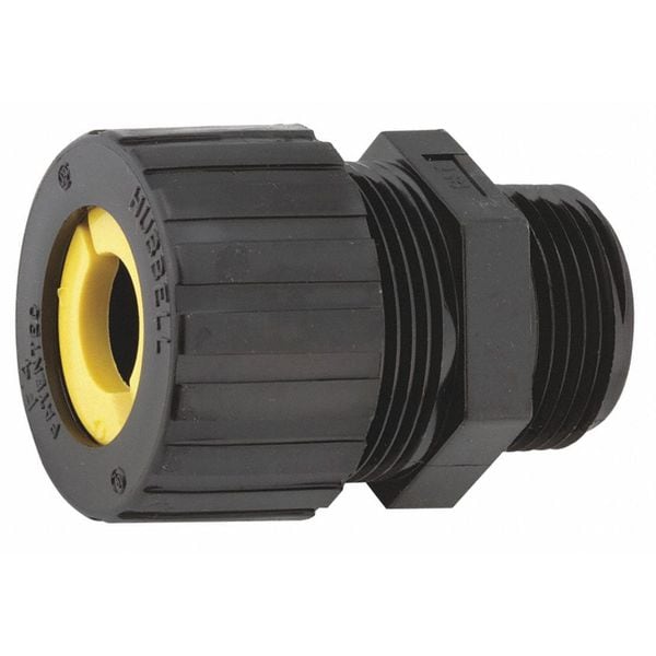 Raco Conduit Fitting Connector, 1/4 in, Liquid-Tight, Nylon, Zinc Plated, White - 4699-5