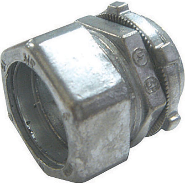 Gampak EMT Connector, Compression, Die Cast Zinc, Red - 02-55253