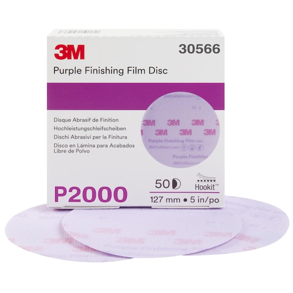 3M Hookit Película de Acabado Morada Dsc 30566 5, PK200 - 30566