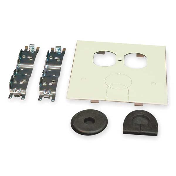 Legrand Cover Plate Raceway, 4047 Series, 5 1/8 in W, 4-3/4 in L, Ivory - V4047BH