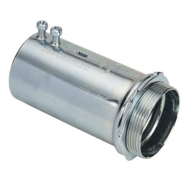 Bridgeport Fittings EMT Grounding Connector, 4 in, Set Screw, Steel, Plain - 239-SLP