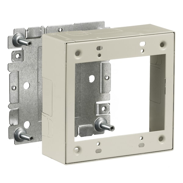 Hubbell Wiring Device-Kellems Metal Raceway, Box, 2-Gang, HBL2400 Series, Ivory - HBL24482IV
