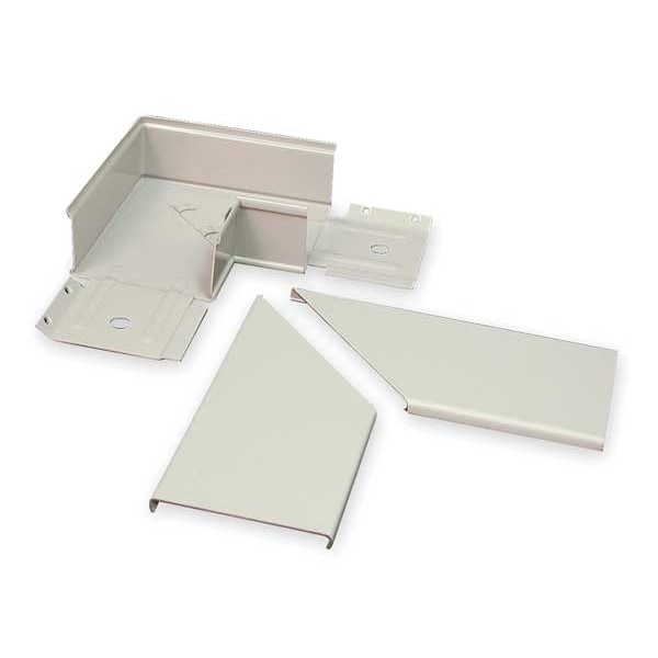 Legrand 90 Deg Flat Elbow Raceway, 3000 Series, 1 Channel, 2-3/4 in W, 1.47 in H, 6 in L, Gray - G3011E
