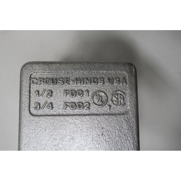 Crouse Hinds SINGLE GANG BOX 1/2IN CONDUIT OUTLET BODIES AND BOX, 2PK - FDD1