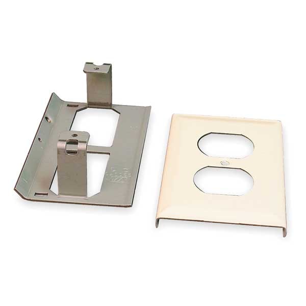 Legrand Raceway Duplex Receptacle Cover, 3000 Series, 2 3/4 in W, 1 1/2 in H, 4 1/2 in L, Ivory - V3043BE