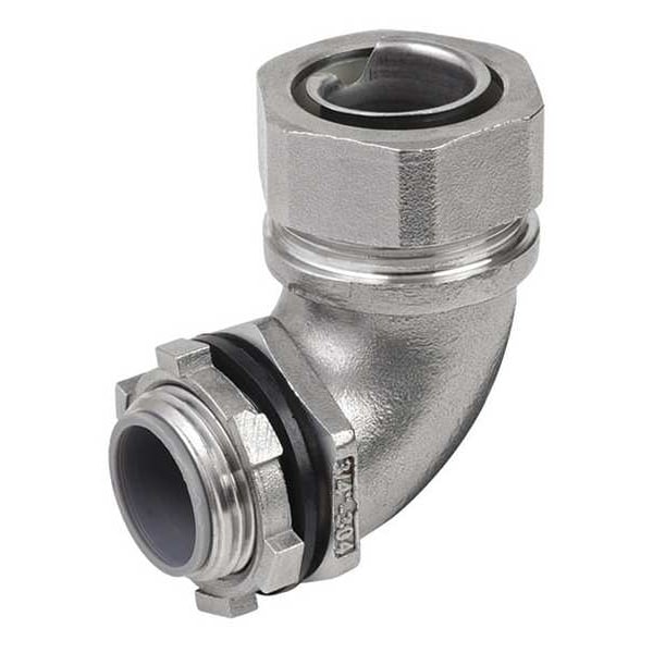 Calbrite Conduit Fitting Grounding Connector, 3/4 in, Compression, 316 Stainless Steel, Polished, Silver - S60700FC90