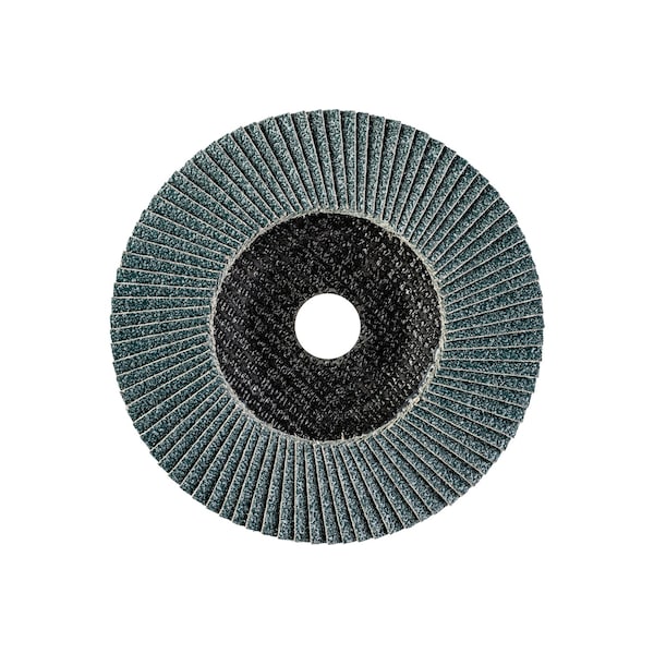 Disco de láminas POLIFAN® Pferd 6" x 7/8" A.H. - Z PSF STEELOX, Zirconia, 40 Granos, Plano - 63051.