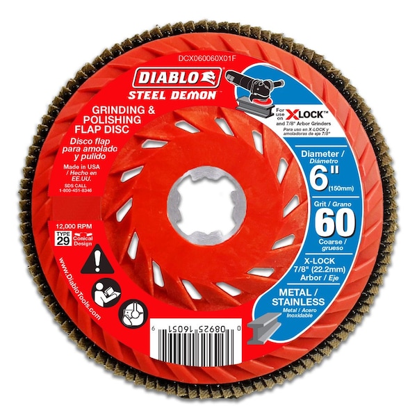 Disco de láminas Diablo, 60-Grano para X-Lock y todas las G - DCX060060X01F