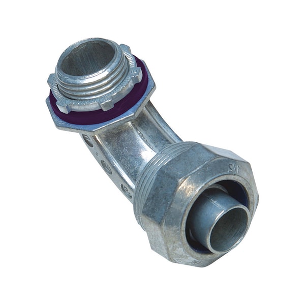 Sigma Engineered Solutions Conduit Fitting Connector, Liquid-Tight, Die Cast Zinc, Red - 49471