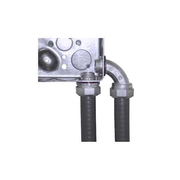 Sigma Engineered Solutions Conduit Fitting Connector, Liquid-Tight, Die Cast Zinc, Red - 49471