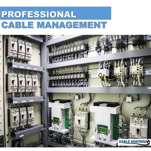 Kable Kontrol Open Slot Wire Duct 1in W x 1in H x 6.5ft L, PVC, UL Listed, Gray, 16PK - PFOS1X1-16