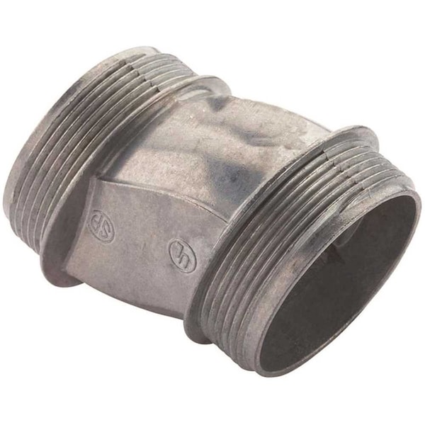 Halex Conduit Fitting Offset Nipple, 1-1/4 in, Die Cast Zinc, Plain - 04012