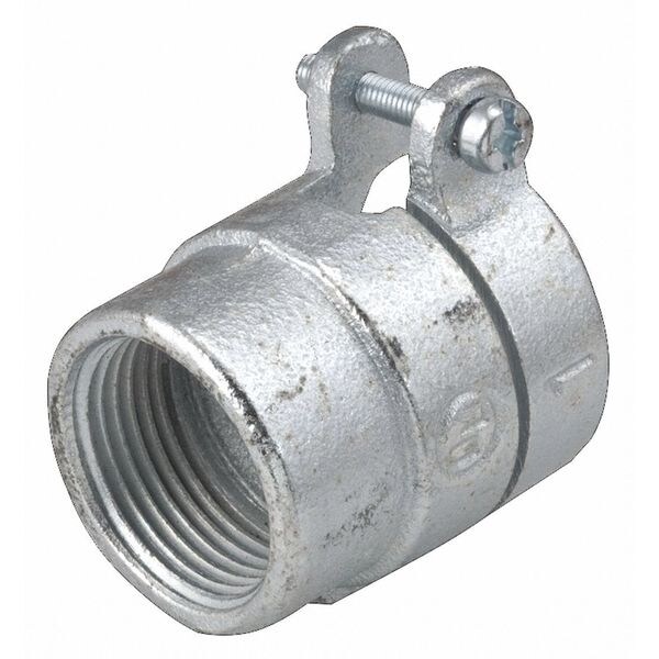 Raco Rigid Coupling, 3/4 in, Malleable Iron, Electro Zinc Plated - 1553
