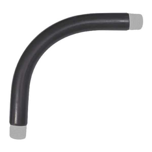 Calbond Conduit Fitting 90 Deg Elbow, 6 in, PVC, PVC Coated, BLACK - PV6090EL00