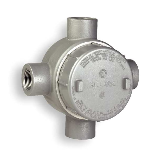 Hubbell Killark Conduit Outlet Body, Iron, X, 3/4 In. - GECXT-2M