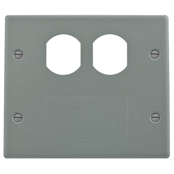 Hubbell Wiring Device-Kellems Plate, 4000 Series Raceway, Plates - HBL4747BFGY