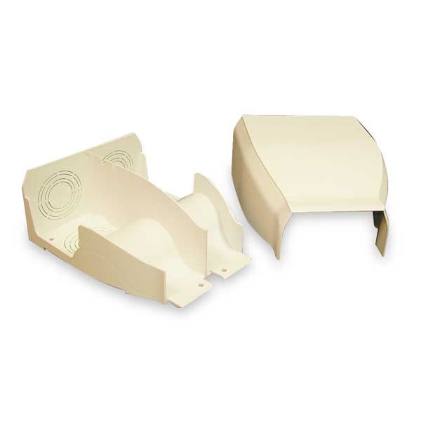 Legrand Divided Entrance End, CableSmart 40N2 Series, 1 Channel, 8.56 in W, 2 in H, 7.31 in L, White - 40N2F21WH