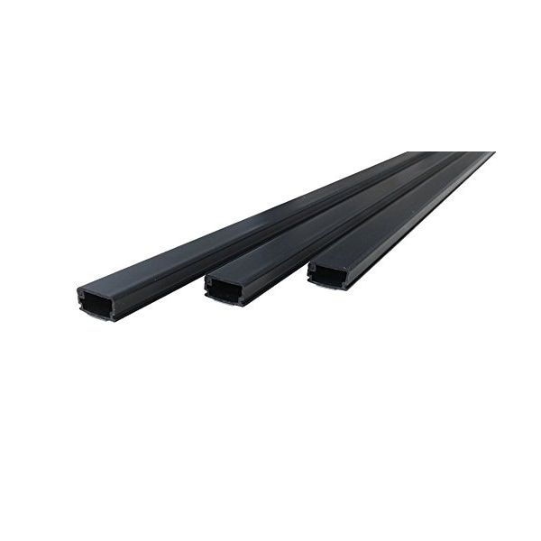 Electriduct Small Latching Cable Raceway (375 Series)- 5ft- Black- 20 Pack - SR-CASE-375-5-BK