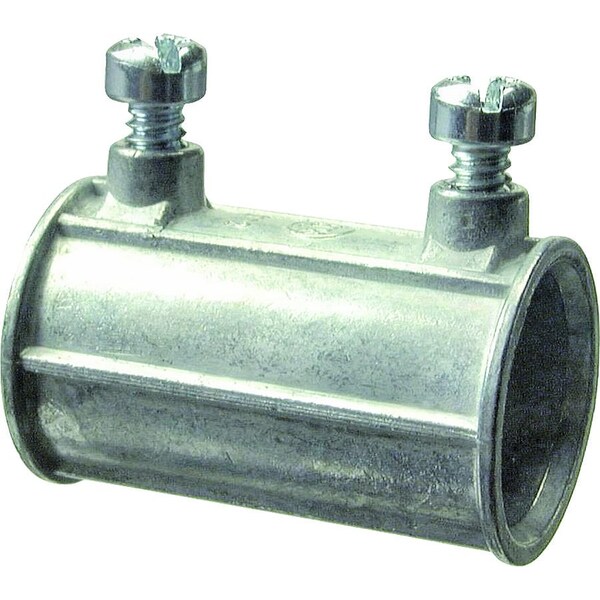 Halex EMT Coupling, 1-1/4 in, Set Screw, Die Cast Zinc - 12412