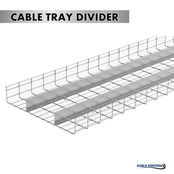 Kable Kontrol Cable Tray Divider 2in H, 304 Stainless Steel - KK-DIV-2-304SS