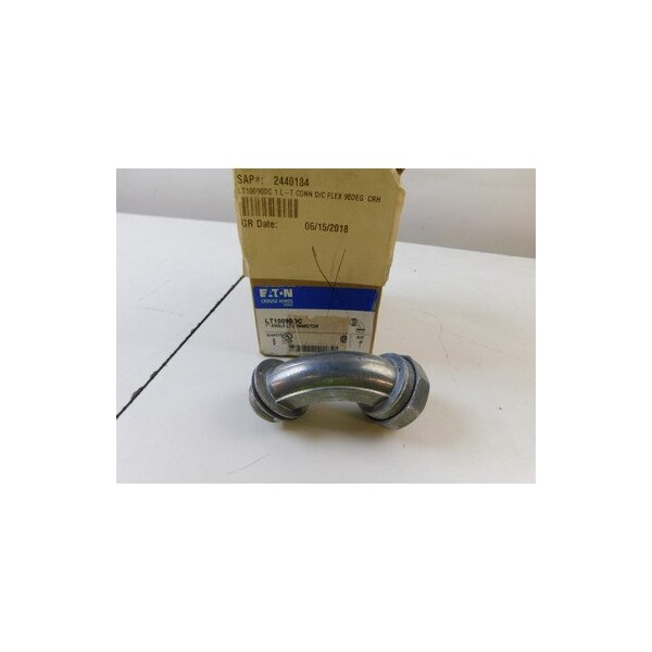 Eaton Conduit Fittings 90 Degree Corner Angle Bracket, 1'', Die-Cast Zinc, Non-Insulated Throat, 90D - LT10090DC