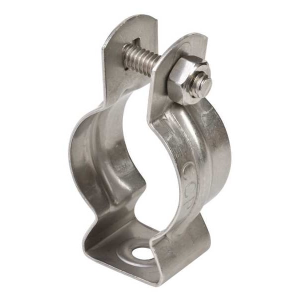 Calbrite Hanger, Conduit; EMT; Pipe Use, 1-1/2 in, Stainless Steel, Polished Brite - S21500MH00