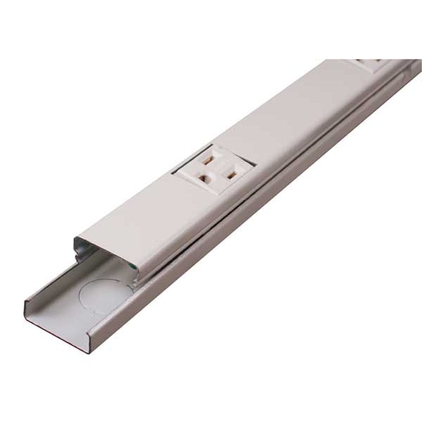 Legrand Prewired Raceway, 10 Outlets, 6 In. D - V20GB506