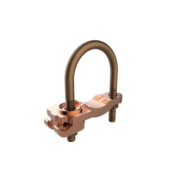 Burndy Pipe Ground Clamp, 4AWG, 4.25In, Type: COMMERCIAL - GAR3903BU