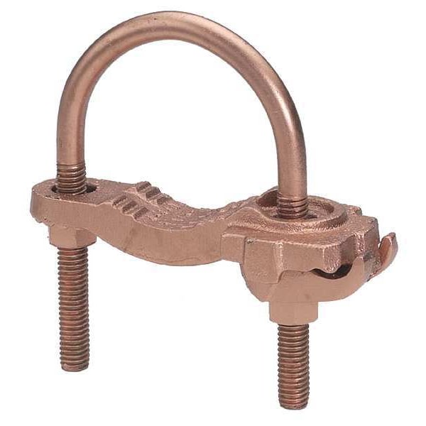 Burndy Pipe Ground Clamp, 4AWG, 4.25In, Type: COMMERCIAL - GAR3903BU