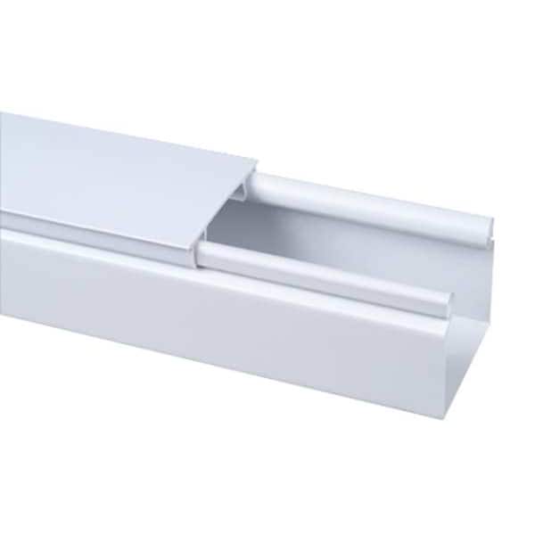 Panduit Wire Duct, Hinging Cover, White, L 6 Ft - HS4X4WH6NM