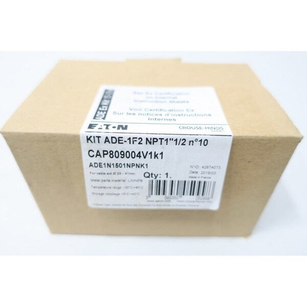 Crouse Hinds Conduit Fitting Locknut, Brass, Nickel Plated - ADE1N1501NPNK1