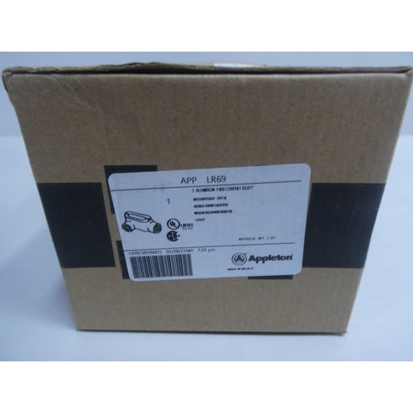Appleton Electric ALUMINUM LR 2IN CONDUIT OUTLET BODIES AND Box - APP LR69