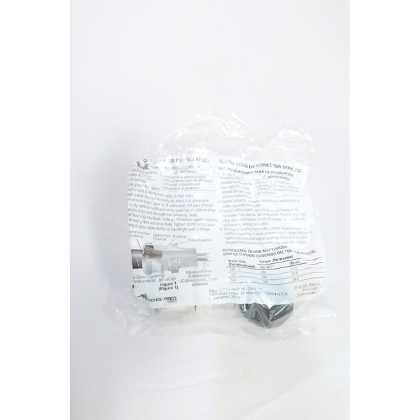 Crouse Hinds Box Of 10 Straight Body Male Cord/Cable 1in Conduit Fitting - CGB395 SA