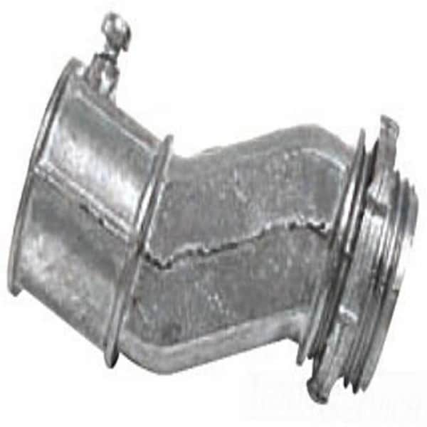 Topaz Electric EMT Connector, 1/2 in, Set Screw, Die Cast Zinc - 771