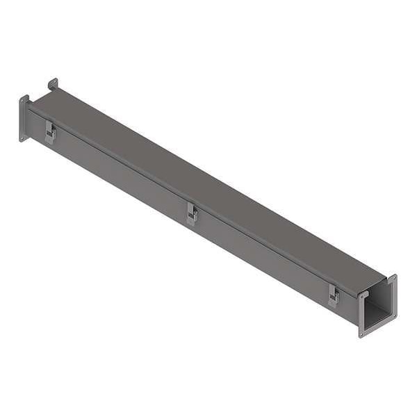 Nvent Hoffman Straight Section Wireway, 12 Rating, Steel, Powder Coated - F44L48