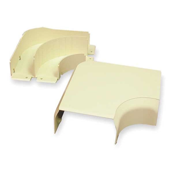 Legrand 90 Deg Flat Elbow Raceway, 40N2 Series, 4 in W, 2 in H, 6-3/4 in L, Ivory - 40N2F11V