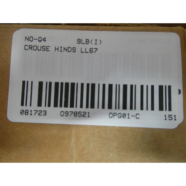 Crouse Hinds 2IN CONDUIT OUTLET BODIES AND BOX, 2PK - LL67