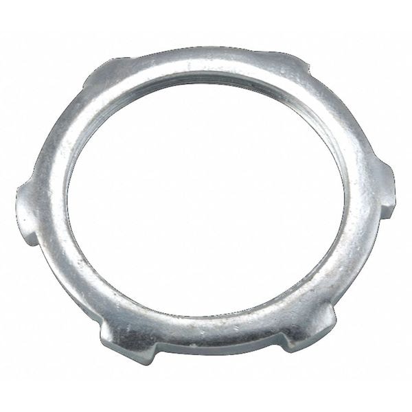 Raco IMC Locknut, 2-1/2 in, Threaded, Steel, Zinc Plated - 1197