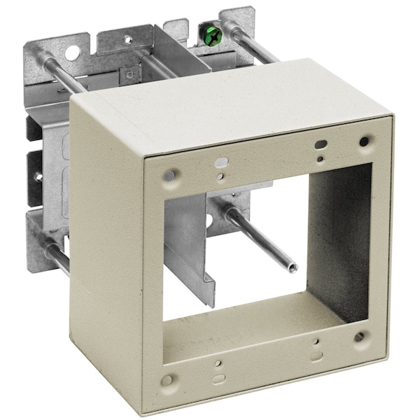 Hubbell Wiring Device-Kellems Metal Raceway, Box, 2-Gang, Divided, HBL2400 Series, Ivory - HBL2444D2AIV