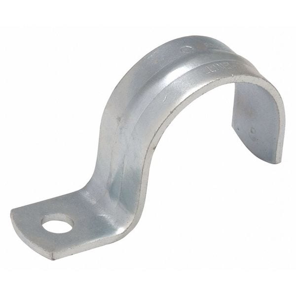 Raco One Hole Strap, Conduit; EMT; Pipe Use, 2", Steel, Zinc Plated - 2088