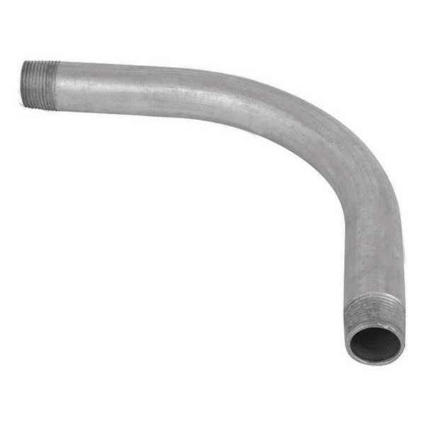 Calconduit Conduit Fitting 90 Deg Elbow, 1/2 in, Steel, Galvanized, Silver - 876769