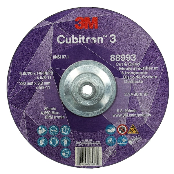 Rueda de corte y esmerilado Cubitron de 3M, grano 36 - 88993