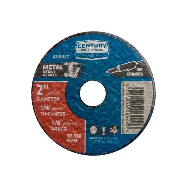 Rueda de esmerilado Century Drill 0 3Pak 2" x 3/8" de óxido de aluminio - 8422