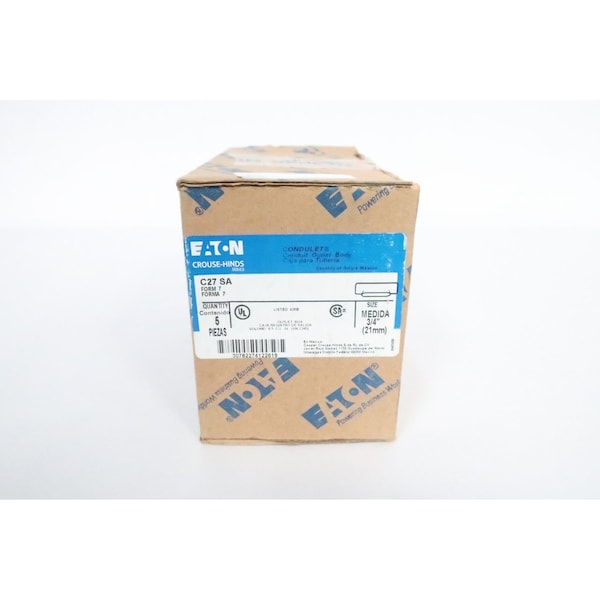 Crouse Hinds Box Of 5 3/4in Conduit Outlet Bodies and Box - C27 SA