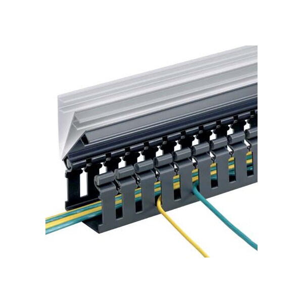 Panduit Hinged Cover Wide Slot Duct, Black, 2" x 2" x 1' (6-Pack) - H2X2BL6