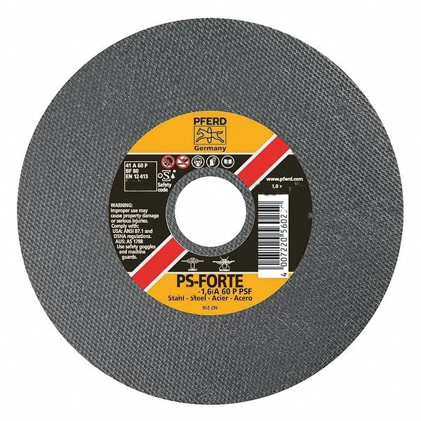 Rueda de corte para esmeriladora Pferd de 4" x .045", 1/4" de agujero - SG STEELOX - Tipo 1 - 69405